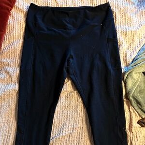 Black Mondatta High Rise Leggings | Calf Length | Size XL